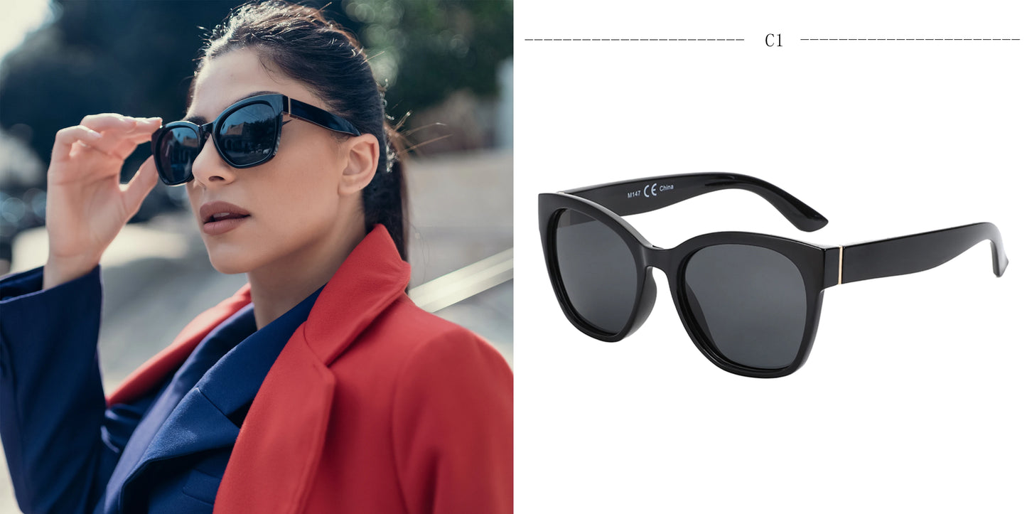 ZENOTTIC Original Thick Butterfly Frame Polarized Sunglasses for Women Chunky Uv400 Protection Shade Sun Glasses
