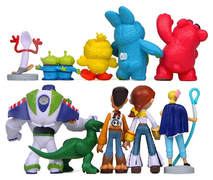 Disney 7PCS Toy Story 4 Action Figures Toys Woody Jessie Buzz Lightyear Forky Pig Bear Figura Model Doll Figurine Kids Boy Gifts