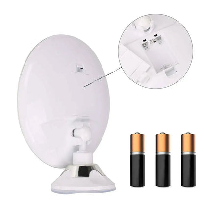 Flexible Gooseneck Makeup Mirror with LED Light 10X Magnifying Mirror Suction Cup Bright Diffused Light and 360 Degree Swivel
