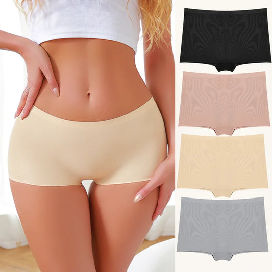 Women's Seamless Panties Sports Boxers Underwear Female Solid Color Comfortable Briefs Cozy Lingerie Intimate Underpants S-XL