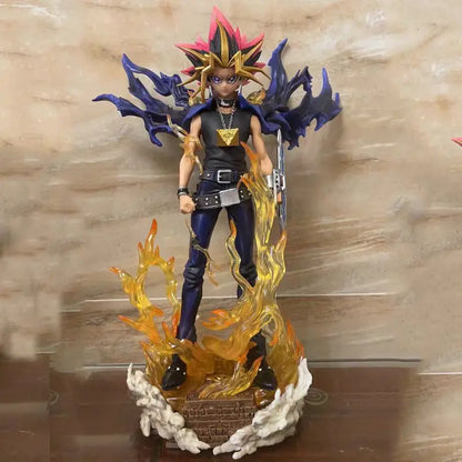 Yugi Muto Figure Dark Game Dimensional Figurine Duel Monsters Action Figures 28cm PVC Statue Collection Ornament Kids Toy Gifts