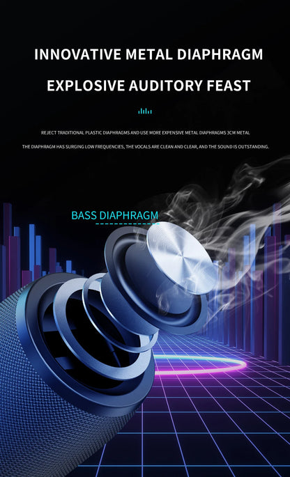 ZEALOT S32 5W Wireless Speakers, Portable Subwoofer Speaker, 1800mAh Battery, 10 Hours Playtime Loud Stereo, Booming Bass.