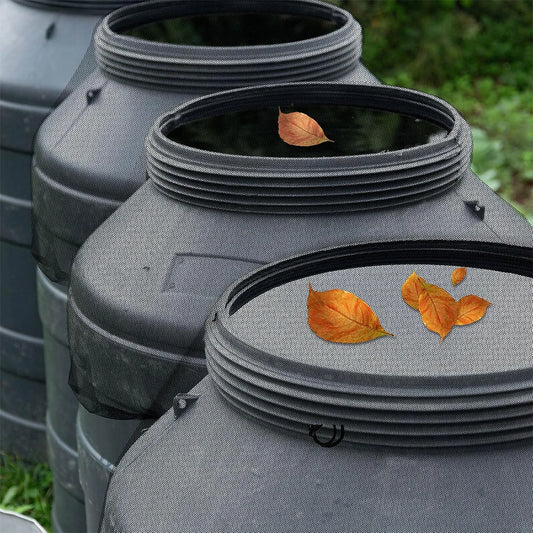 Rain Barrels Screen Water Bucket Covers,Rainwater Collector Tank Net Cover,Rain Water Collection Bucket Netting with Drawstring