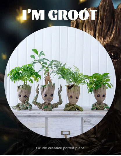 Modern Vases For Flowers Pot Groot Garden Pots Planters Anime Figurines Home Decoration Accessories Office Storage Pen Case