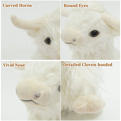 25cm Simulation Highland Cow Plush Animal Doll Soft Stuffed Highland Cow Plush Toy Kawaii Kids Baby Gifts Toy Home Room Decor