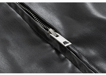 Mauroicardi Spring Autumn Cool Luxury Short Black Soft Light Pu Leather Jacket Men Zipper Casual Mens Jackets and Coats Fashion
