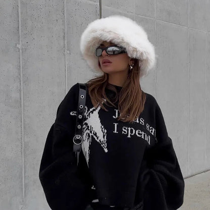 2024 Fluffy Faux Fur Bucket Hats Women Rabbit Fur Warm Thick Plush Winter Hat Lady Fashion Luxury Panama Furry Fisherman Cap Y2k