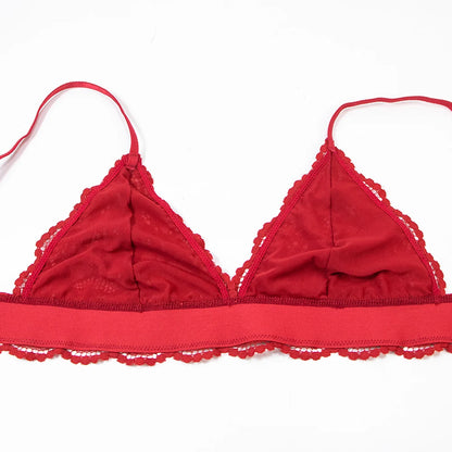 Varsbaby Lace Bra Sets for Women Non-padded Bra Panty Garter Stockings Summer Underwear Lingerie Sexy