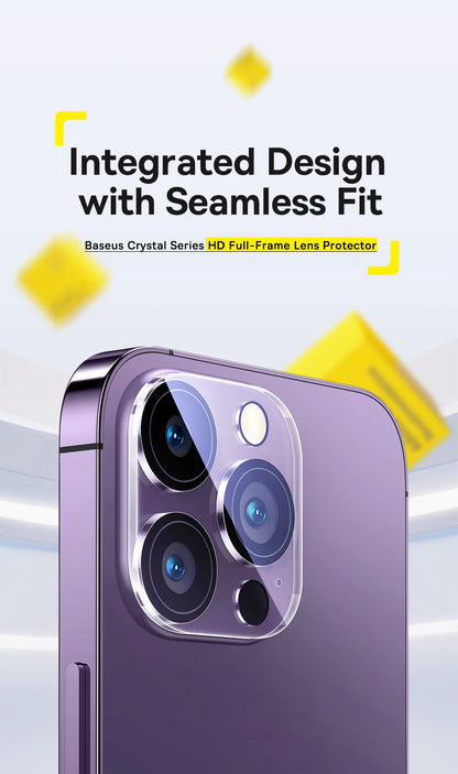 Baseus 2Pcs Camera Lens Protector For iPhone 15 14 13 Pro Max Tempered Glass Lens Glass For iPhone 14 13 12 Lens Protection Film