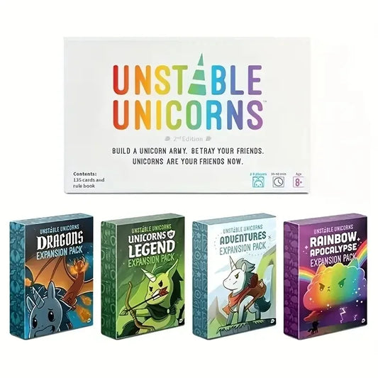 UNICORNS BOARD CARD Game Multiplayer Interactive Game English Version Card Game Family Entertainment Party Games