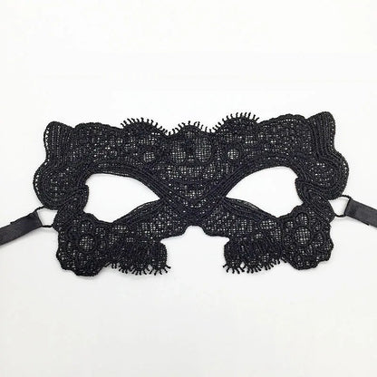 Black Color Sexy Women Lace Masquerade Mask for Carnival Halloween Half Face Cosplay Masks Festive Animal Party Supplies