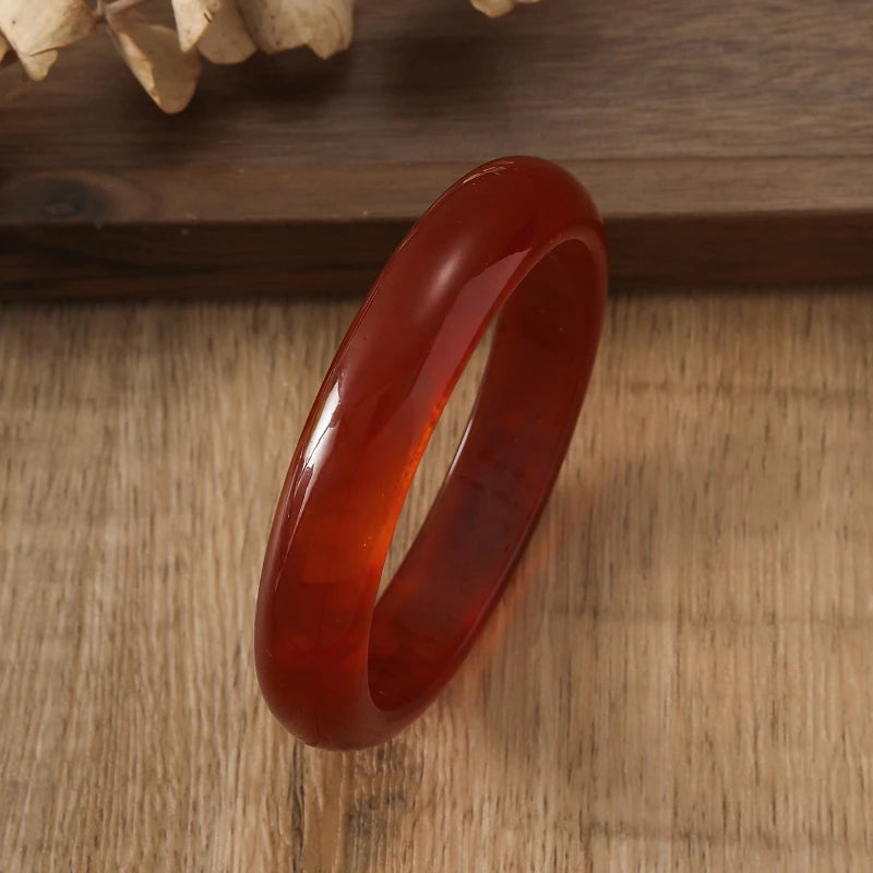 KMVEXO Vintage Punk Brown Coffee Thick Resin Acrylic Smudging Bangles Geometric Irregular Bangle Bracelets For Women Men Jewelry