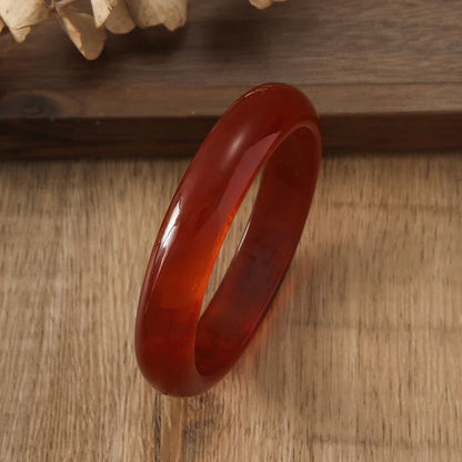 KMVEXO Vintage Punk Brown Coffee Thick Resin Acrylic Smudging Bangles Geometric Irregular Bangle Bracelets For Women Men Jewelry