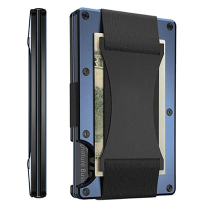 Rfid Credit Card Holder Slim Metal Magic Wallets Men Women Thin Mini Id Bank Cardholder Aluminium Alloy Case Wallet for Men