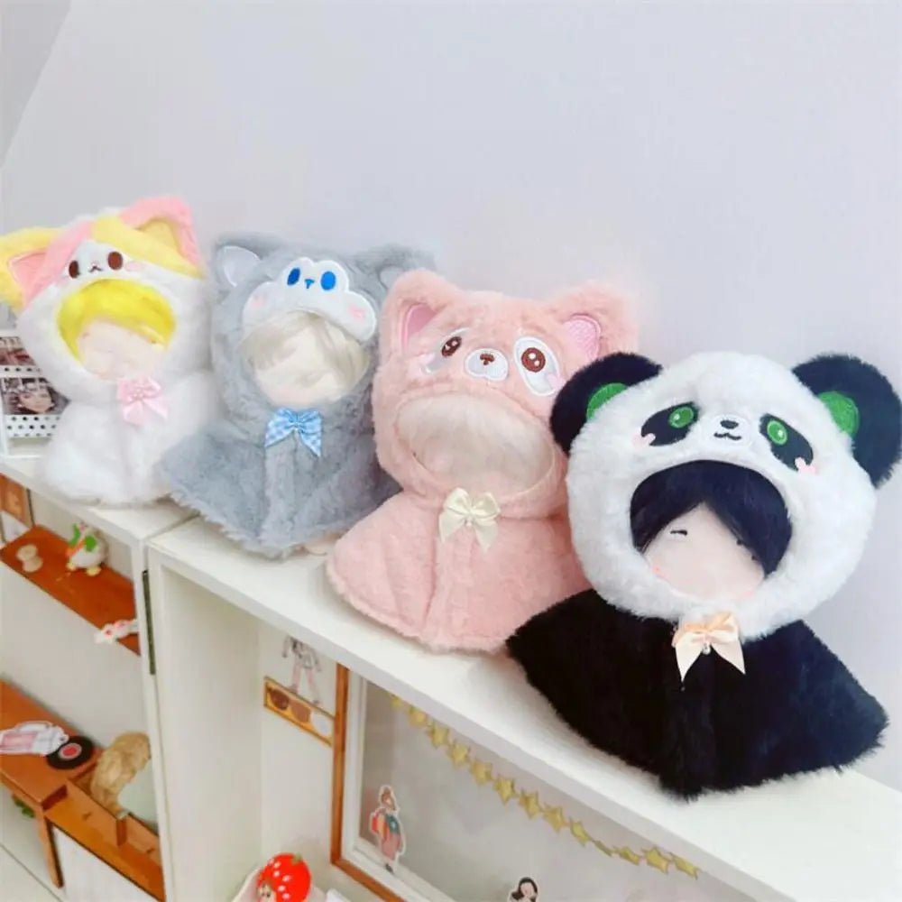 10CM Doll Plush Cloak Gift Toys Accessories Cotton Stuffed Dolls Doll Clothes Plush Outfit Replaceable Cartoon Animal Shawl
