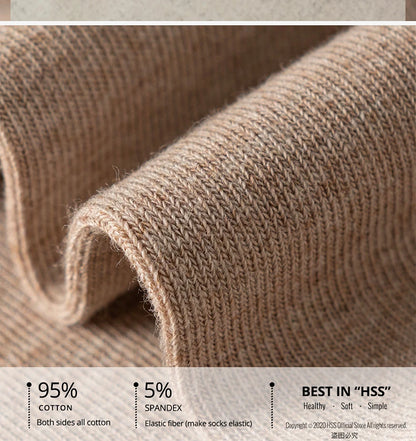 HSS 95% Combed Cotton Socks Men Business Dress Long Socks Casual Solid Color Spring Summer Black White Unisex Socks Comfortable