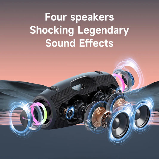 ZEALOT-S78 120W Portable Bluetooth Speaker Outdoor Party Speaker Big Loud Speaker Excellent Bass Performace Hifi speaker