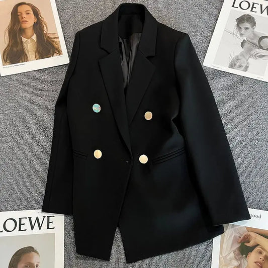 Women's Suit Coat Elegant Sports Casual Blazer Korean Fashion Luxury Jacket Spring Autumn Solid Color Ladies Clothing