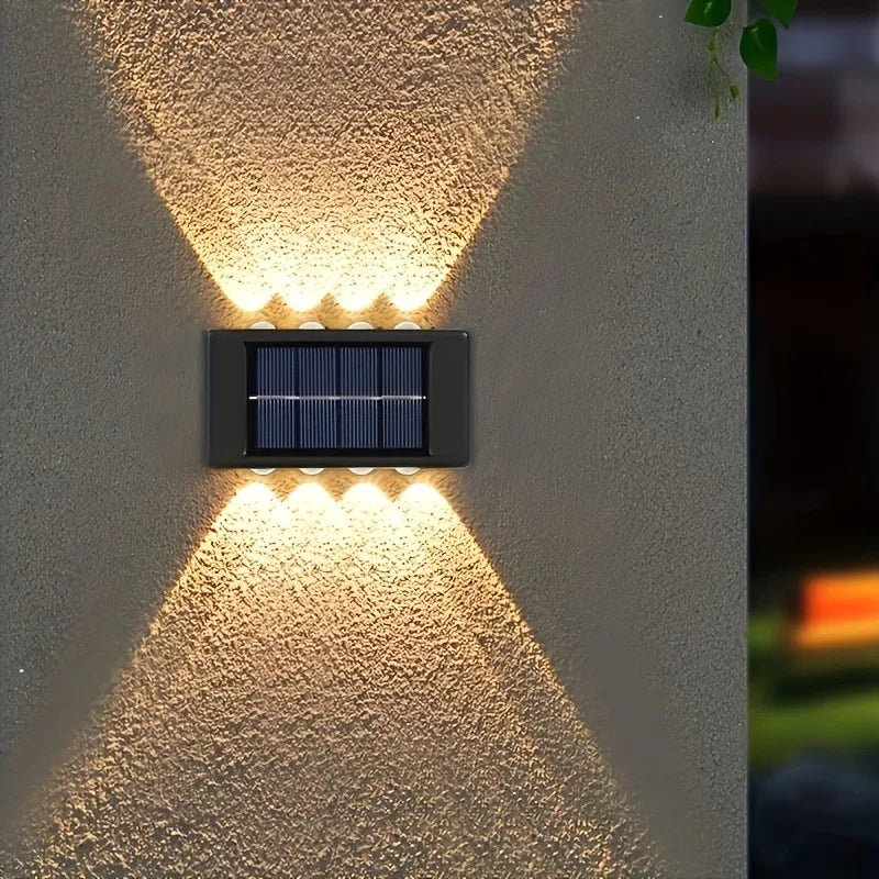 1pc 2/4/6/8/10/12LEDs Solar LED Wall Lights, Outdoor Wall Lamp For Garden, Patio, Ambient Light