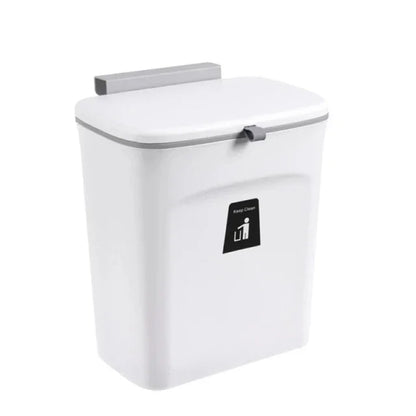 7/9L Wall Mounted Trash Can Household Galley Waste Bin Hanging Bathroom Trash Can With Lid Food Garbage Bin Kitchen Accessories