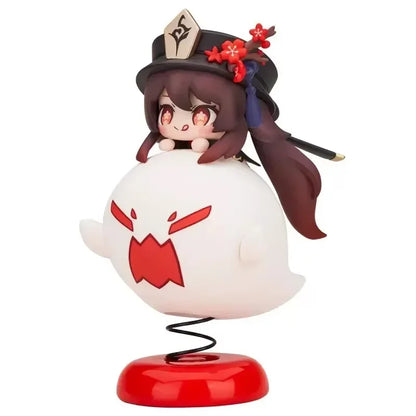 10cm Genshin Impact Figures Hu Tao Cute Cartoon Grils Figurine Q Edition Model Pvc Statue Doll Collection Ornament Gifts Toys