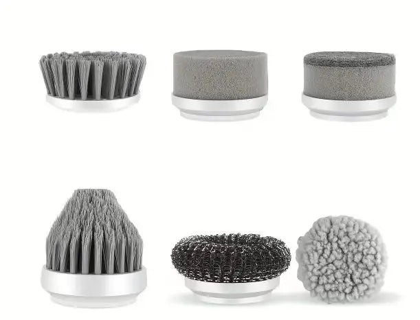 6-in-1 Electric Cleaning Brush Home Appliances Wireless Electric Floor Scrubber Replaceable Brush Head Bathroom Kitchen