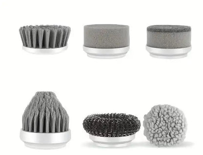 6-in-1 Electric Cleaning Brush Home Appliances Wireless Electric Floor Scrubber Replaceable Brush Head Bathroom Kitchen