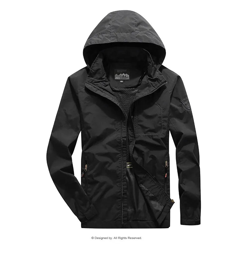 Camping Hiking Jacket Men Spring Autumn Outdoor Sports Breathable Coats Climbing Trekking Windbreaker Travel Waterproof Jacket