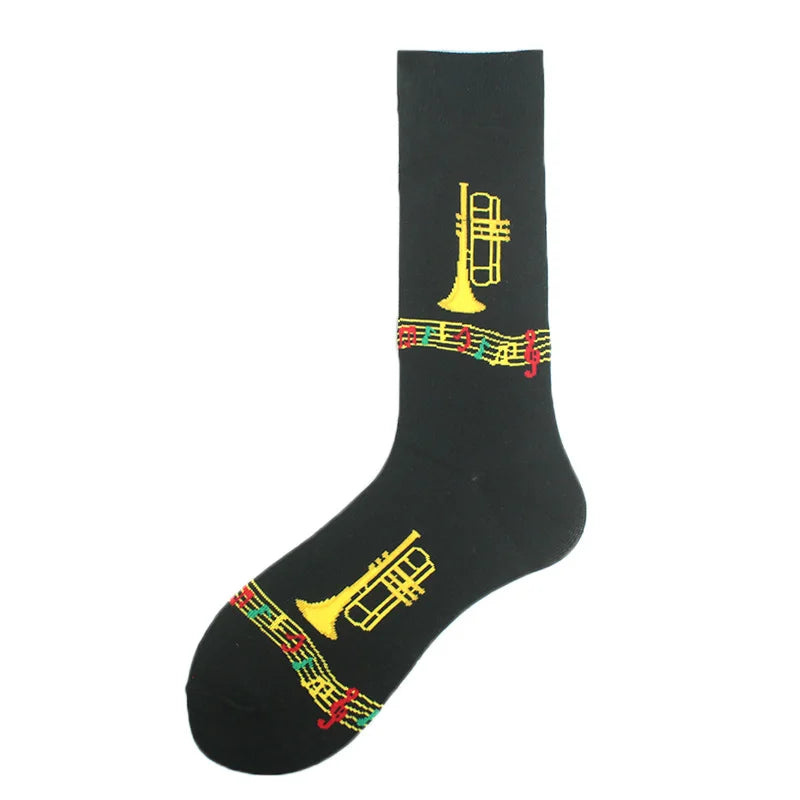 Happy Design Funny Socks Men Unisex Sheep Beer Dinosaur Pattern Sokken  Divertidos Jacquard Calcetines Unisex Hip Hop Skateboard
