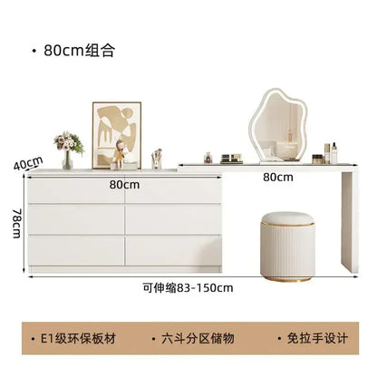 Luxury Dressing Table Drawer White Makeup Mirror Corner Desk Dresser Table Cabinet Organizers Storage Penteadeira Home Furniture