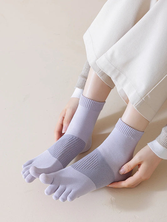 Women Five Finger Socks Yoga Pilates Sock Breathable Mesh Deodorant Antibacterial Split Toe Sock Fitness Cotton Sport Sock