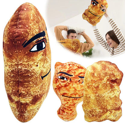 Chicken Nugget Meme Plushies Toy Funny Big Chicken Block Plush Pillow Cute Chicken Nuggets Stuffed Plush Toy for Kids and Adults