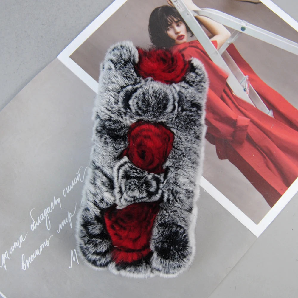 New Fashion Real Fur Hats Scarves Sets Women Winter Knitted Real Rex Rabbit Fur Hat Scarf Ladies Natural Fur Hats Mufflers Sets
