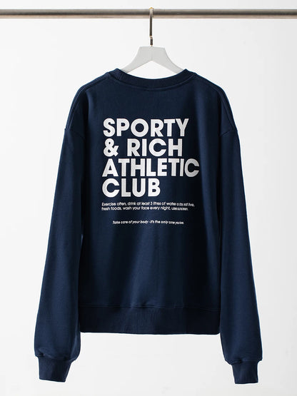 Letter Printed Sport Sweatshirts For Women Loose Casual Long Sleeve Hooded Sweatshirt 2024 New Streetwear Fashion Pullover Tops