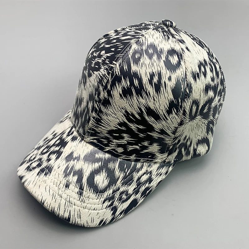 Cool Kpop Serpentine Letter Vegan leather Men Women Baseball Hats Cotton Fashion Breathable Streetwear Funny Sport Hip Hop Caps