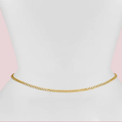Fashionable and Sexy Round Bead Chain Double Waist Chain Simple Metal Thick Chain Body Chain Women's Belly Waist Decoration