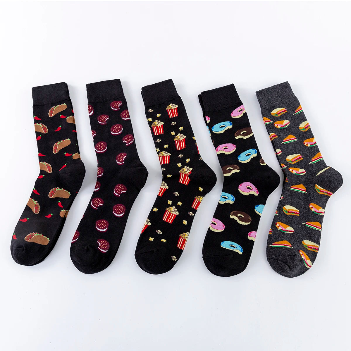 5-6 Pairs New High Quality Combed Cotton Men Socks Women Happy Fashion Novelty Skateboard Crew Casual Funny Socks for Men