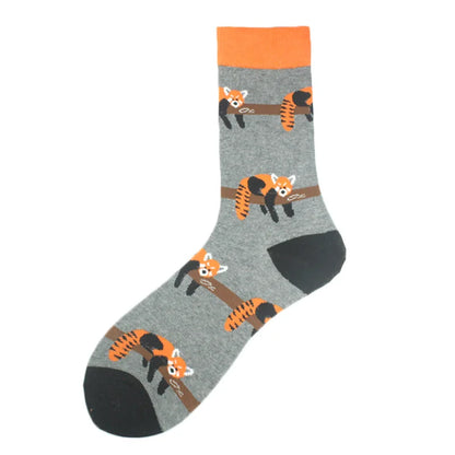 Happy Design Funny Socks Men Unisex Sheep Beer Dinosaur Pattern Sokken  Divertidos Jacquard Calcetines Unisex Hip Hop Skateboard