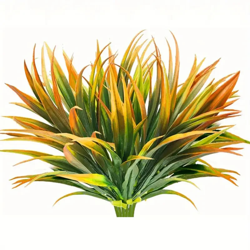 1/4 pieces, UV resistant outdoor artificial plants - tall grass, tropical flowers and shrubs - perfect for year-round and indoor