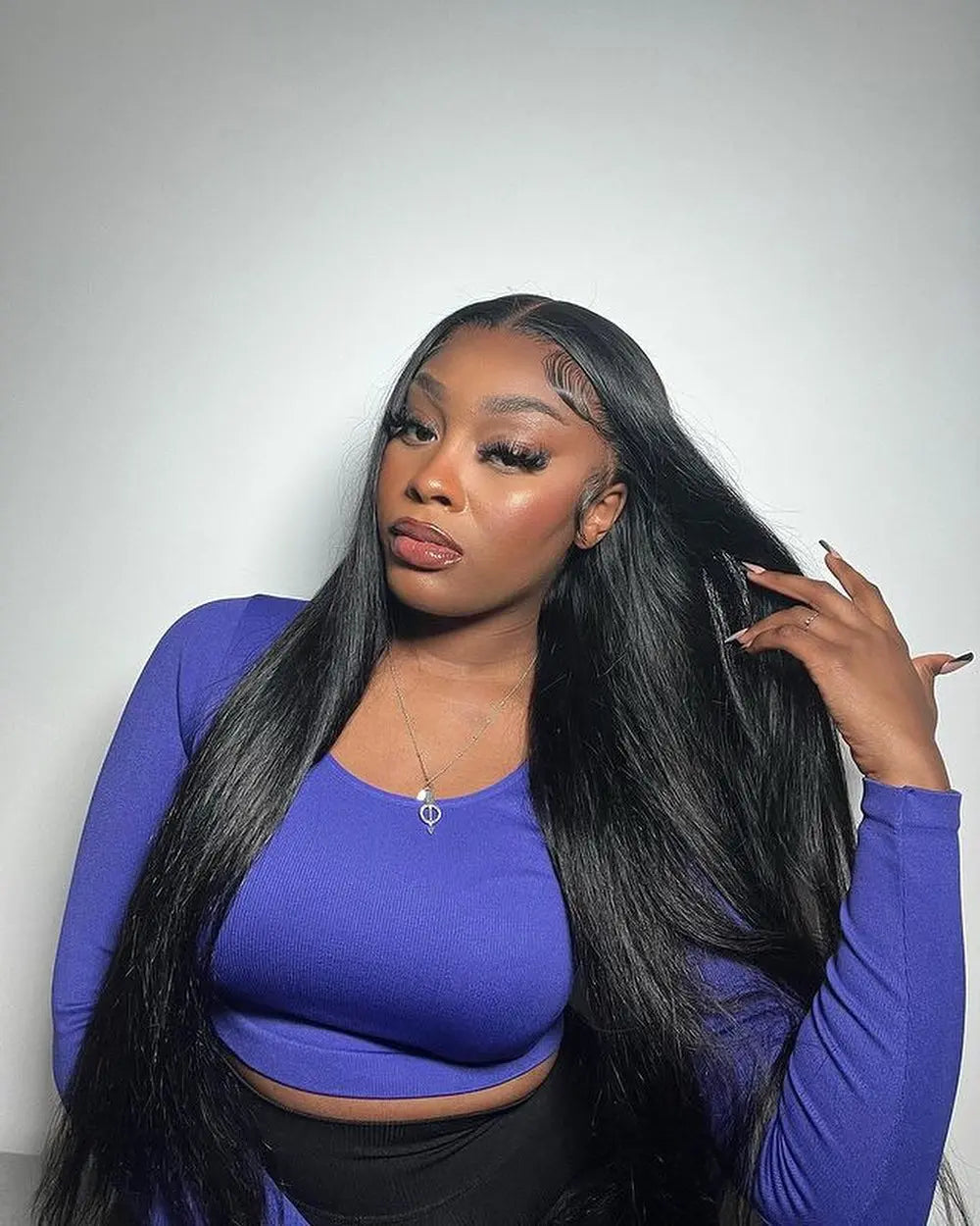 300% High Density 40 46 Inch Bone Straight 13x6 HD Lace Front Wigs Human Hair Brazilian 13x4 360 Full Lace Frontal Wig Pre Pluck