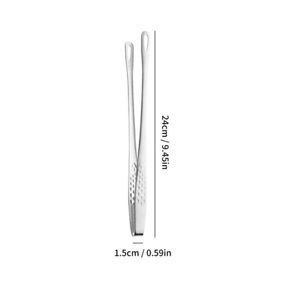 WORTHBUY 304 Stainless Steel Food Tongs Long Handle Non-Slip Barbecue Tongs Steak Tongs Kitchen Gadgets Accessories Cooking Tool