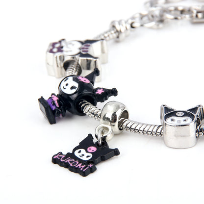 Kawaii Sanrio Pink Hello Kitty Melody Bracelet Pendant Girl Detachable DIY Bracelet Fans Gift Cosplay Props For Women Jewelry