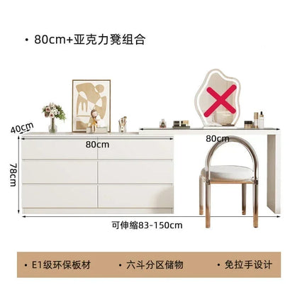Luxury Dressing Table Drawer White Makeup Mirror Corner Desk Dresser Table Cabinet Organizers Storage Penteadeira Home Furniture