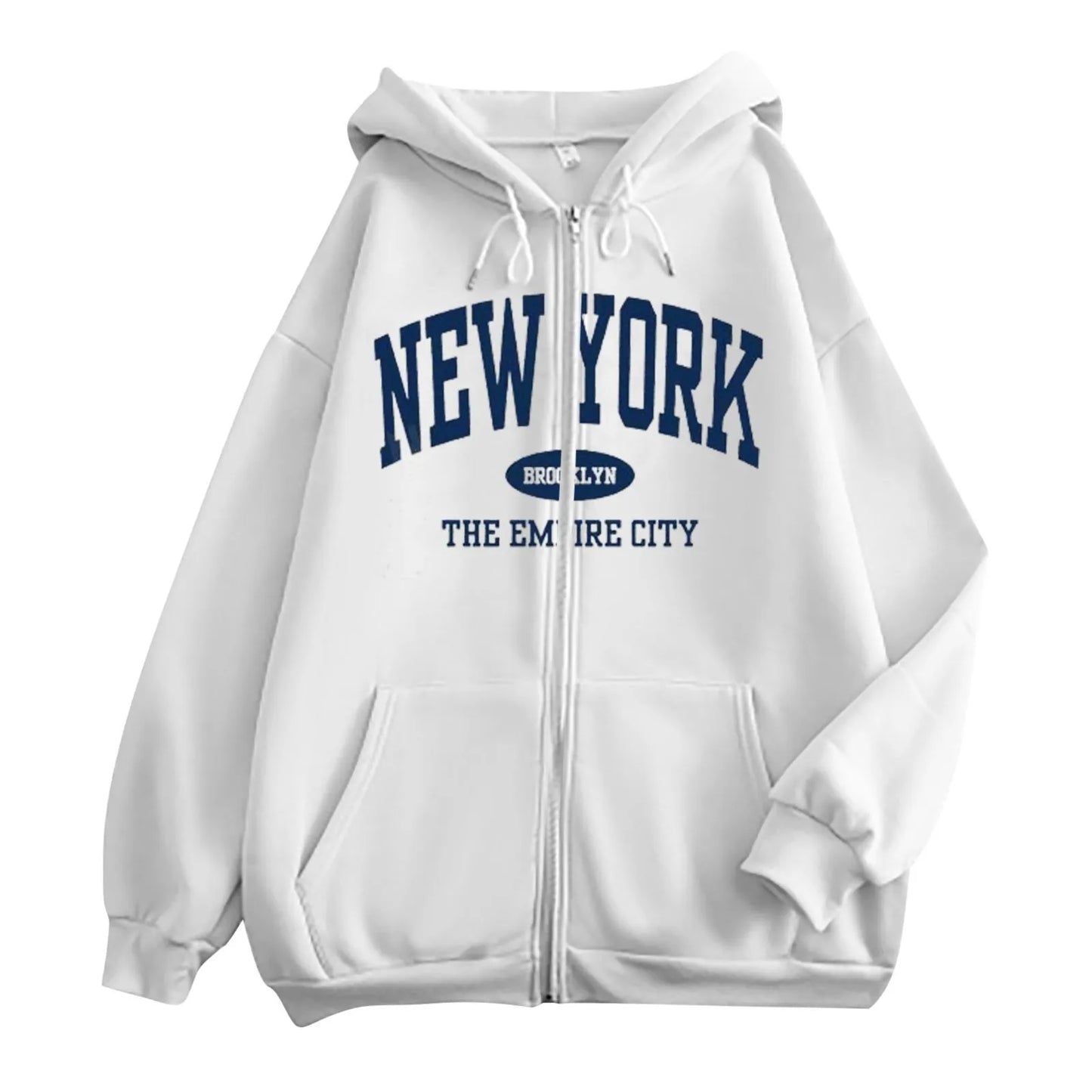Streetwear Basic Hooded Sweatshirt Women's Casual Long Sleeve Track Jackets With Pockets Cropped Sweaters Hoodies For Women