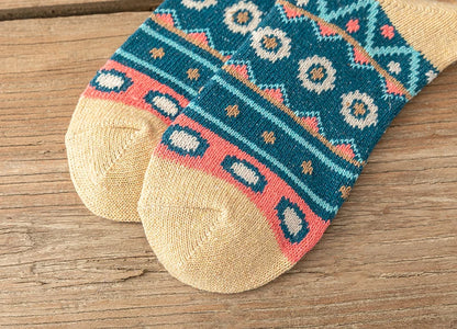 5Pairs New Design Witner Socks Thick Warm Christmas Socks Man Women Couple Socks Free Size 9022