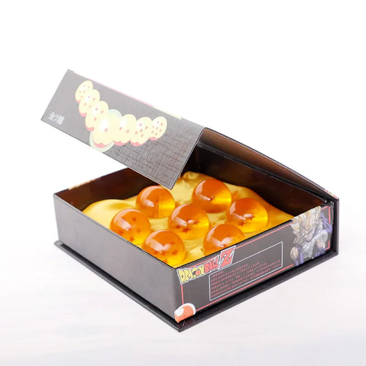 3.5cm Anime Dragon Ball Z 7 Stars Crystal Ball Orange Blue Resin Crystal Globe Desktop Ornaments Toys Collection Gift