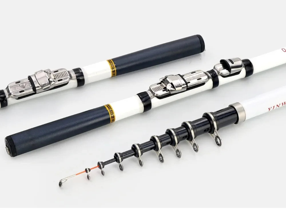 JOSBY Carbon Fiber Spinning Fishing Rod Telescopic Mini Pole 3M 2.7M 2.4M 2.1M 1.8M 1.5M Fish Gear Tackle High Quality