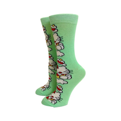 Anime New Fashion Colorful Funny Happy Casual Long Women Socks Dress Harajuku Cute cartoon Cat creative Men Socks Size 35-44
