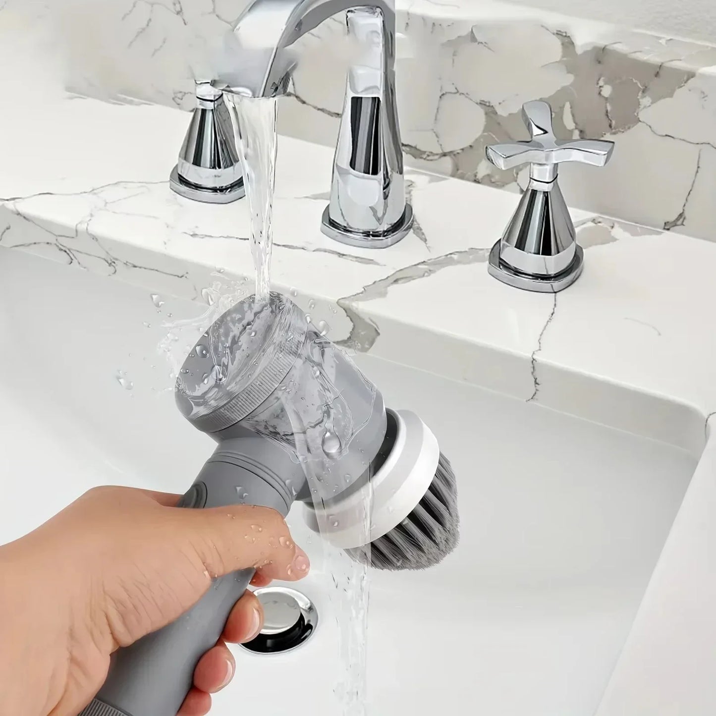6-in-1 Electric Cleaning Brush Home Appliances Wireless Electric Floor Scrubber Replaceable Brush Head Bathroom Kitchen