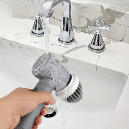 6-in-1 Electric Cleaning Brush Home Appliances Wireless Electric Floor Scrubber Replaceable Brush Head Bathroom Kitchen
